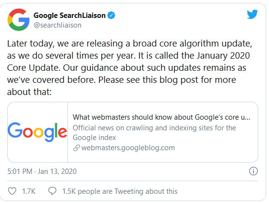 google update januar 2020